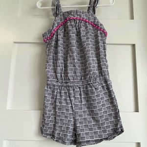 Girls black/white romper